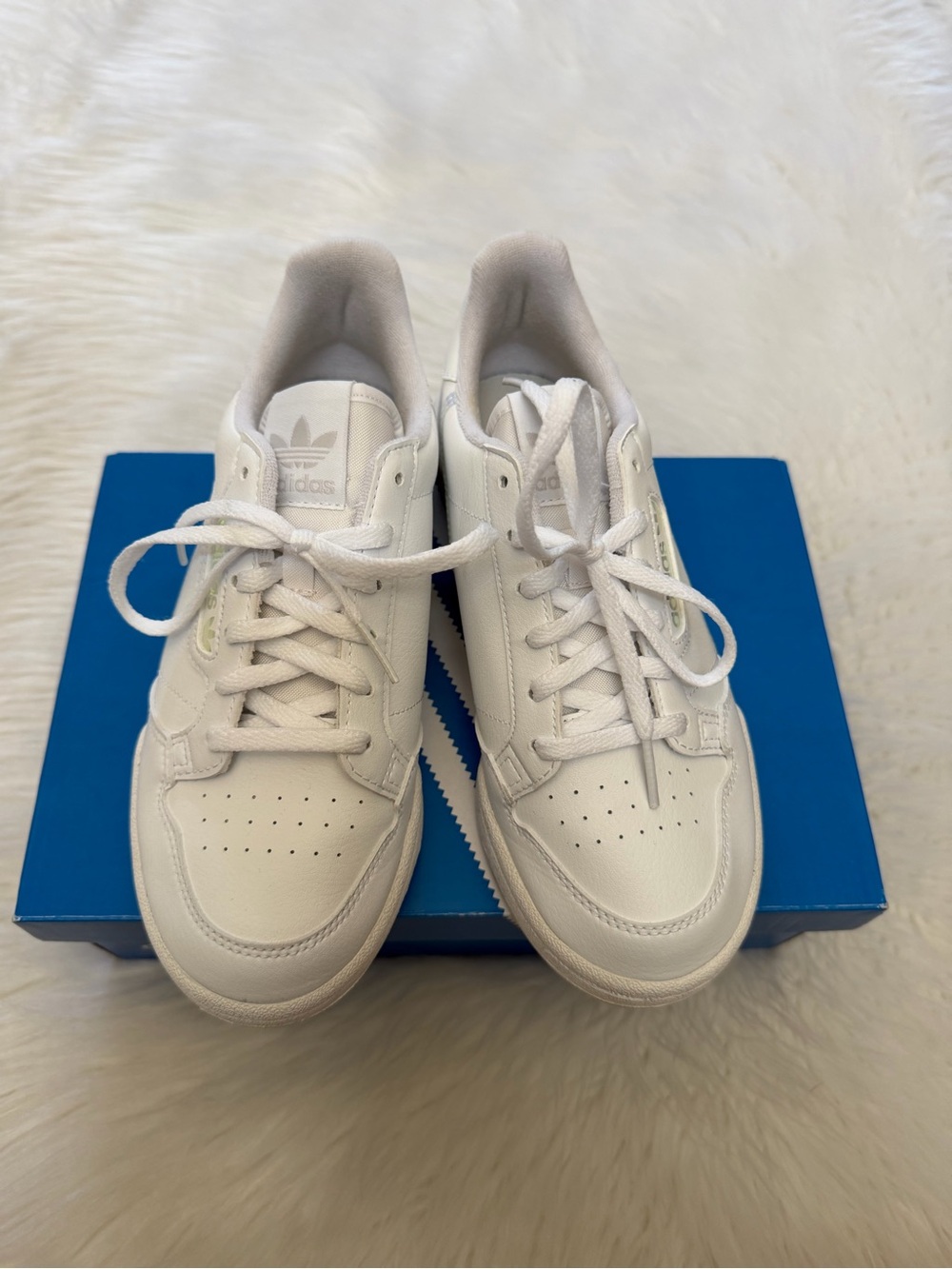adidas Ortholite White Low-Top Leather Sneakers Sz 4.5